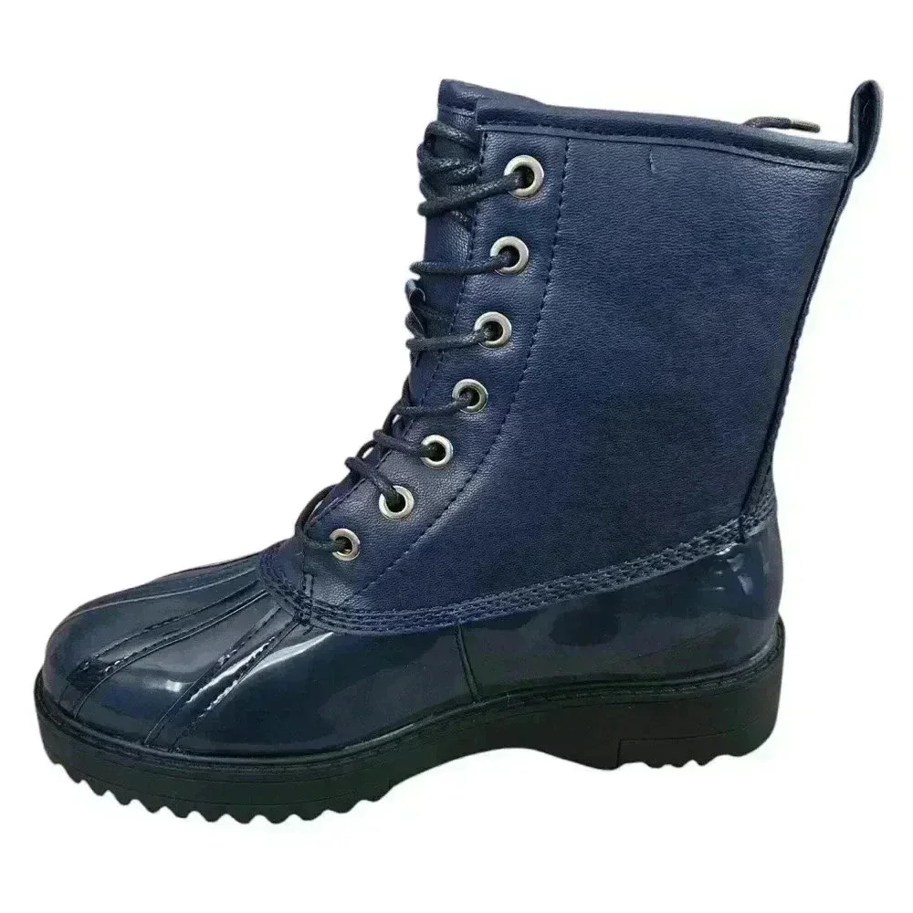 JustFab Amy Blue Utility Rain Outdoor Duck Boots Sz 6